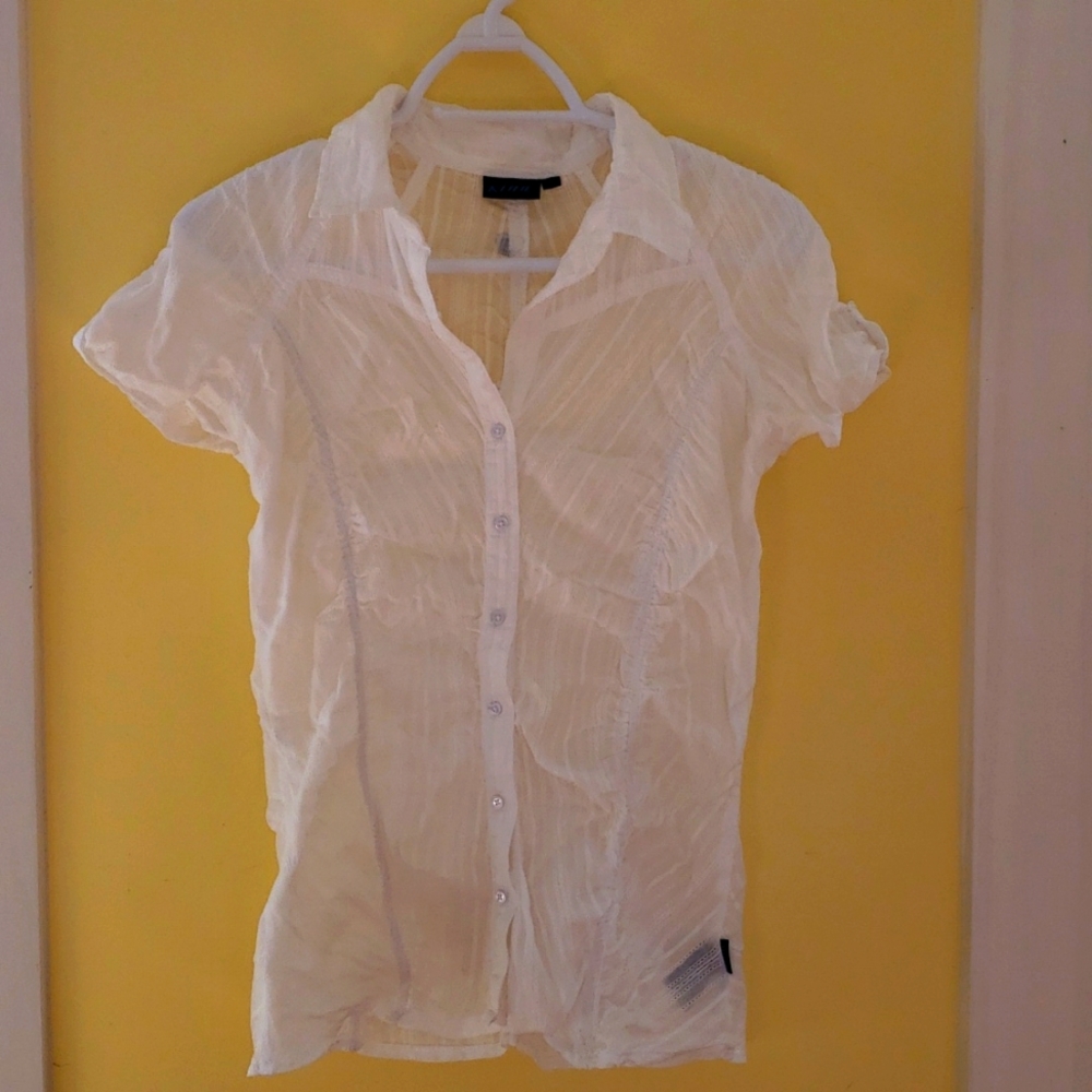 Kuhl short sleeve white blouse